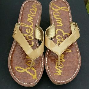 Sam Edelman Size 6.5M Romy Sandals Cork Wedge